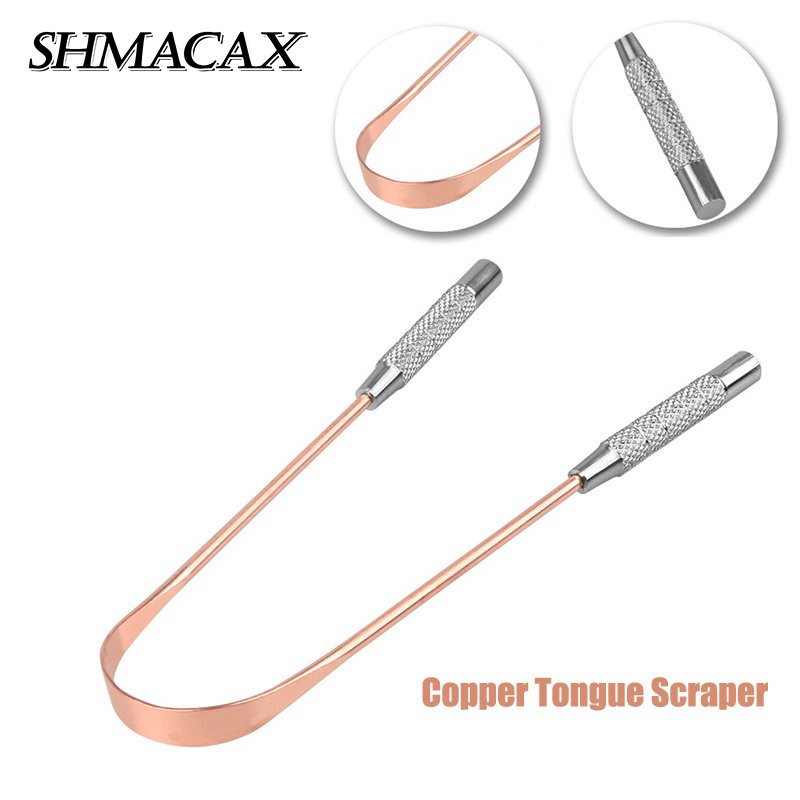 Tongue Scraper Metal - 1 個銅舌スクレーパー口腔舌クリーナーブラシ舌歯ブラシ口腔衛生高品質舌スクレーパー