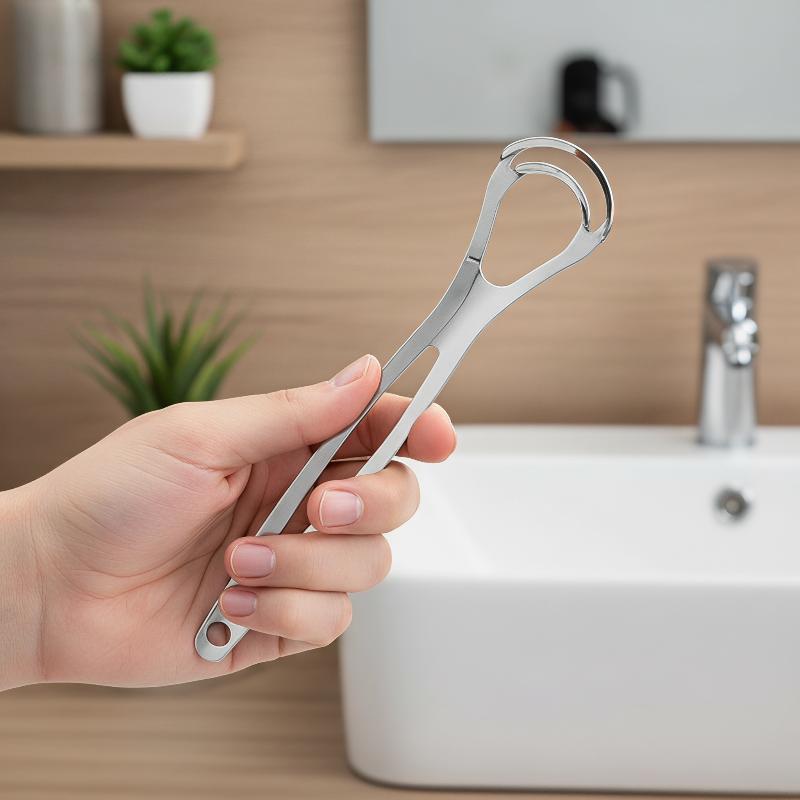 Tongue Scraper Metal - ステンレス鋼舌スクレーパークリーナースクレーパーブラシツール口内清掃大人の息の清潔舌口腔衛生ケアツール