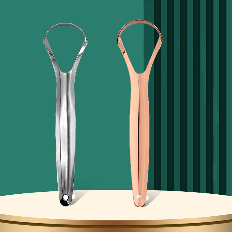 Tongue Scraper Metal - オープンタイプ舌スクレーパーステンレス鋼口腔舌クリーナーブラシクリーニングコーティングされた舌歯ブラシ口腔衛生ケアツール