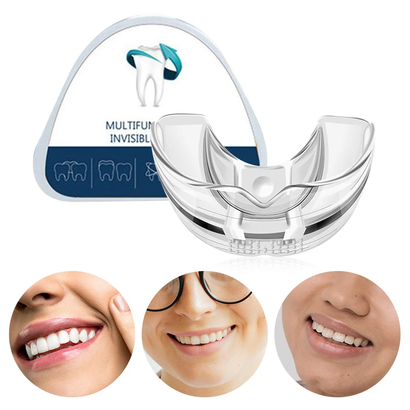 Teeth Whitening Mouth Guard - 3 段階歯科矯正ブレース歯リテーナー歯ぎしりマウスガード歯矯正停止睡眠抗いびき装置