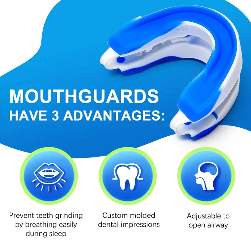 Dental Guard Night - 調整可能ないびき防止マウスピース、夜間歯ぎしり防止マウスガード、歯ぎしり対策用睡眠マウスガード - 安眠のためのいびき防止器具