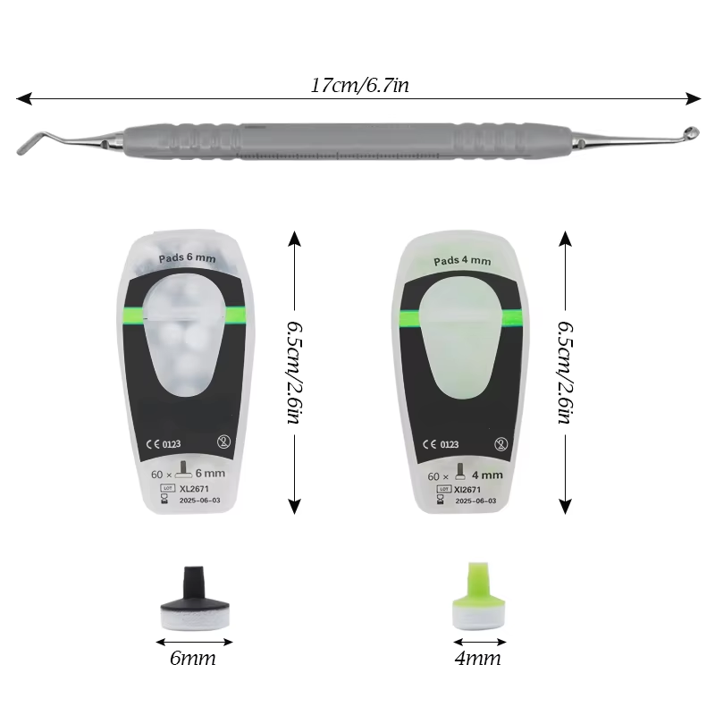 Teeth Whitening Kit With Light - 歯科用コンポジットキット、フォームパッド成形ツール、ハンドル付きスパチュラ、光硬化性レジン、歯のホワイトニングおよび充填材用