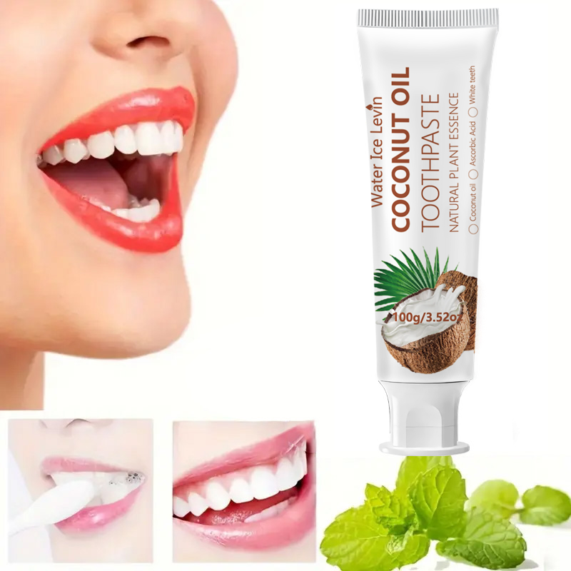 Teeth Whitening Products - ココナッツオイル歯磨き粉 100g 天然植物エキス配合 歯を白くする ディープクリーン フレッシュブレス