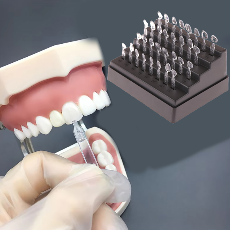Teeth Whitening Kit With Light - 32個入り歯科用ベニアモールドキット、歯科用直接コンポジットベニアシステム、コンポジットレジンモールド、前歯用ライト、口腔清掃ツール