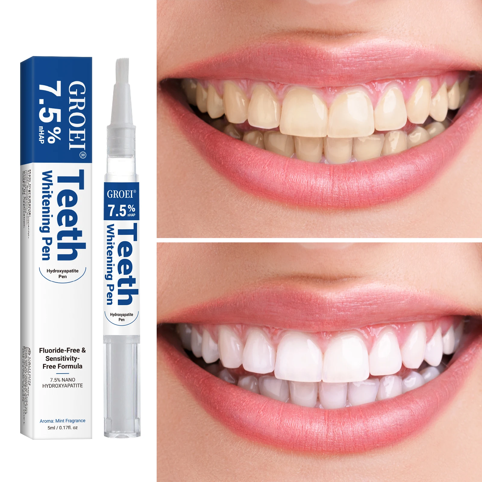 ヒドロキシアパタイト歯のホワイトニングペンまばゆい白いステイ - Teeth Whitening Near Me のレビューと価格