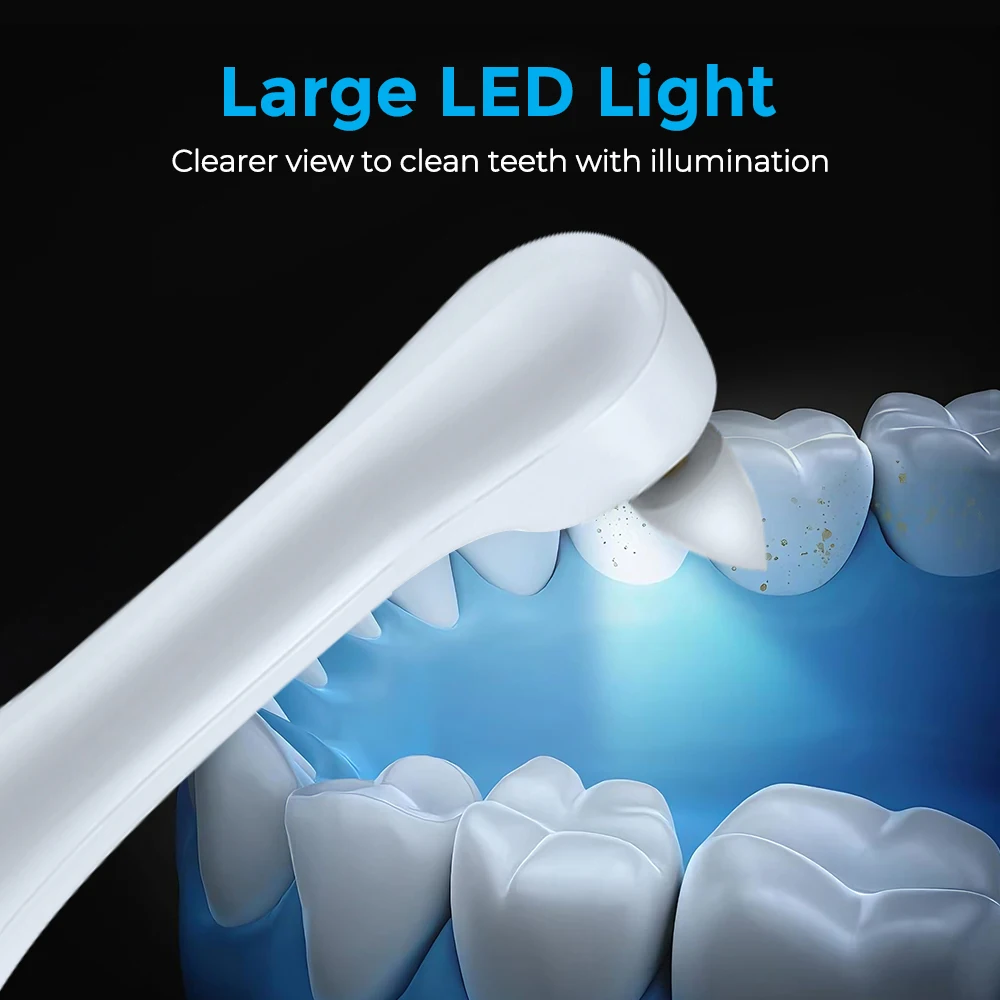 電動歯磨き器歯のホワイトニングクリーナー 6 ブラシヘッド  - Teeth Whitening Kit With Light のレビューと価格