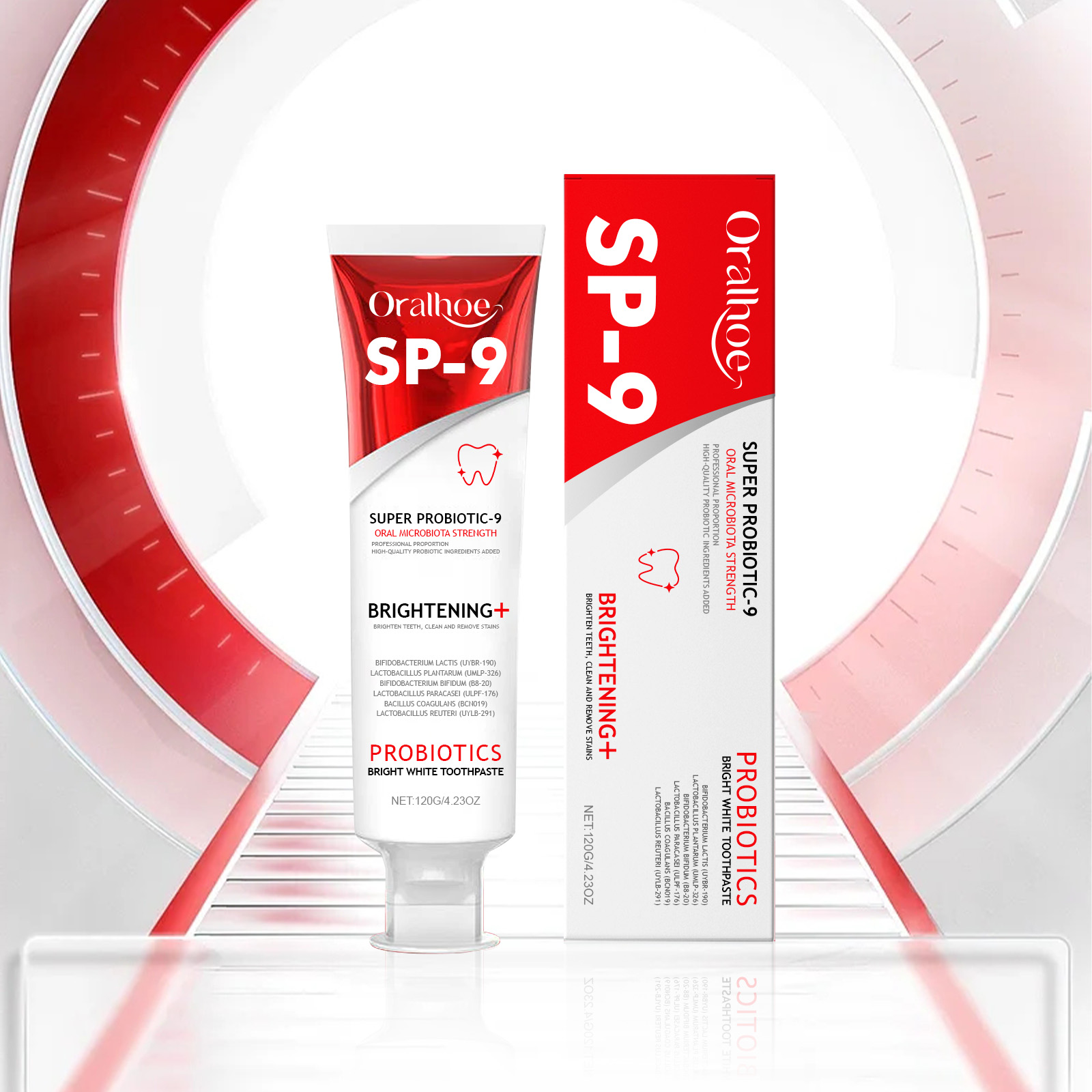 SP-9プロバイオティクス歯磨き粉、歯垢の汚れを除去し、黄ば - Teeth Whitening Cream のレビューと価格