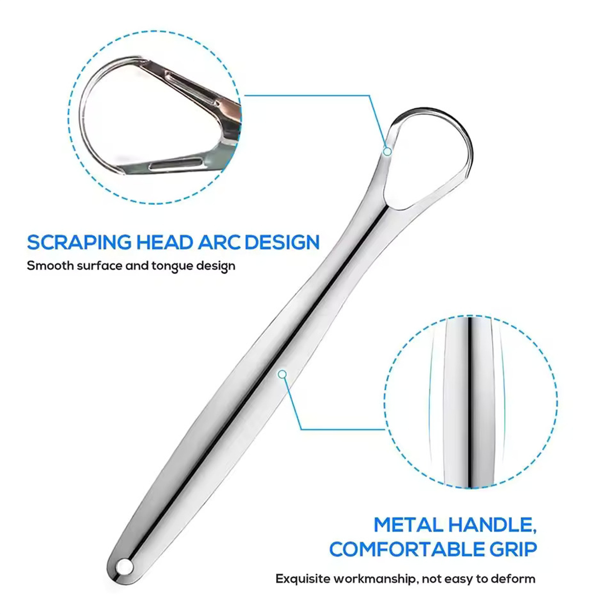 1/2/3個入りステンレス鋼舌クリーナーセット、再利用可能な - Tongue Scraper Metal のレビューと価格