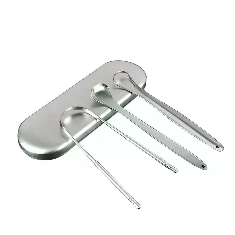 ステンレス鋼舌スクレーパーセット再利用可能な金属クリーナー口 - Tongue Scraper Metal のレビューと価格