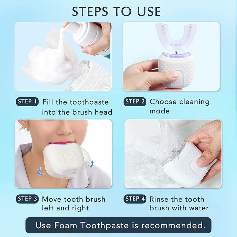 U字型充電式ライトクイックホワイトニング歯のホワイトナー、プ - Teeth Whitening Kit With Light のレビューと価格