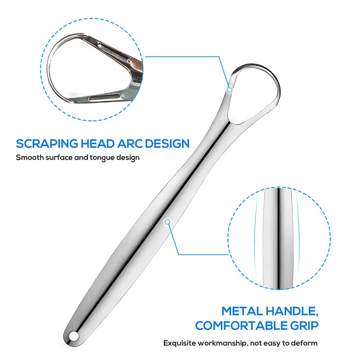 プレミアム 1 個/3 個金属舌スクレーパークリーナー大人  - Tongue Scraper Metal のレビューと価格