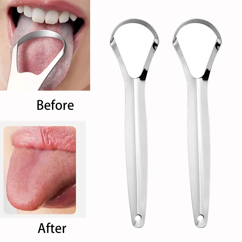 口臭舌コーティング舌スクレーパーステンレス鋼クリーニングリム - Tongue Scraper Metal のレビューと価格