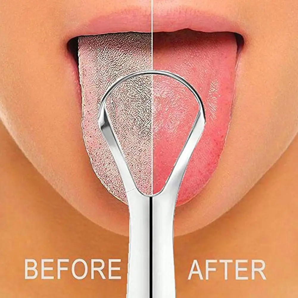 ステンレス製の再利用可能な舌クリーナー、コーティングされたハ - Tongue Scraper Metal のレビューと価格